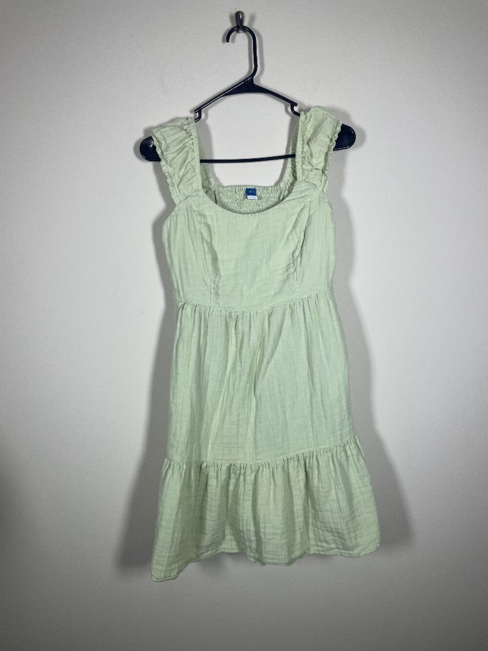 Old Navy Women's Green Gauzy Sleeveless Layered Dress Mini Small!